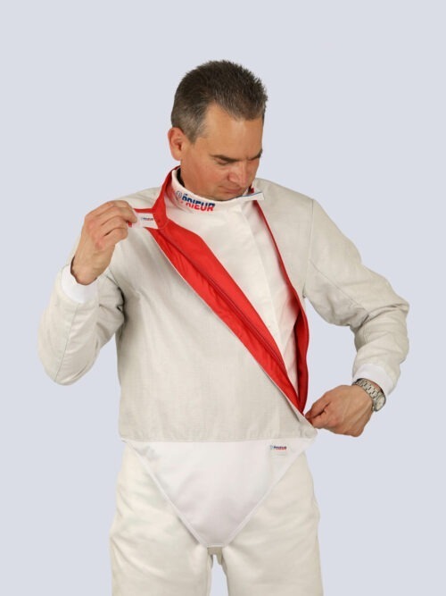 cuirasse électrique sabre homme col