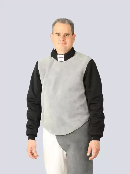 plastron peau avec manche face