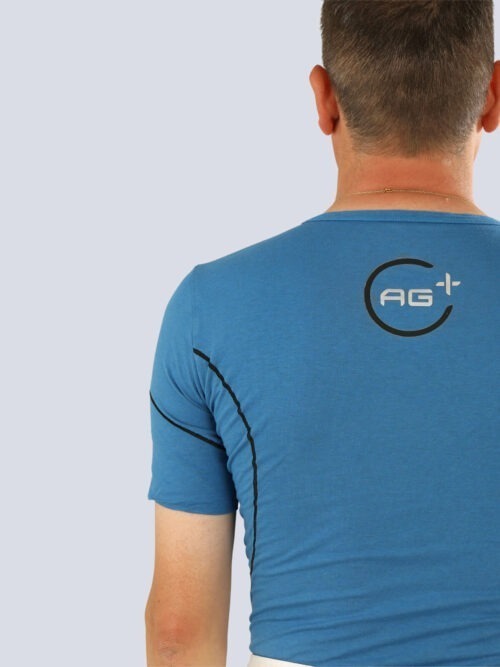 tee shirt argent bleu