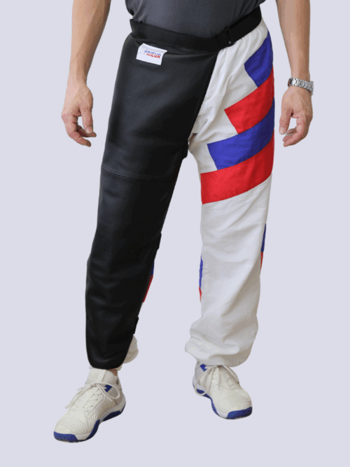 Long leather leg