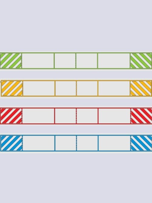 Piste textile grise – Lignes couleurs