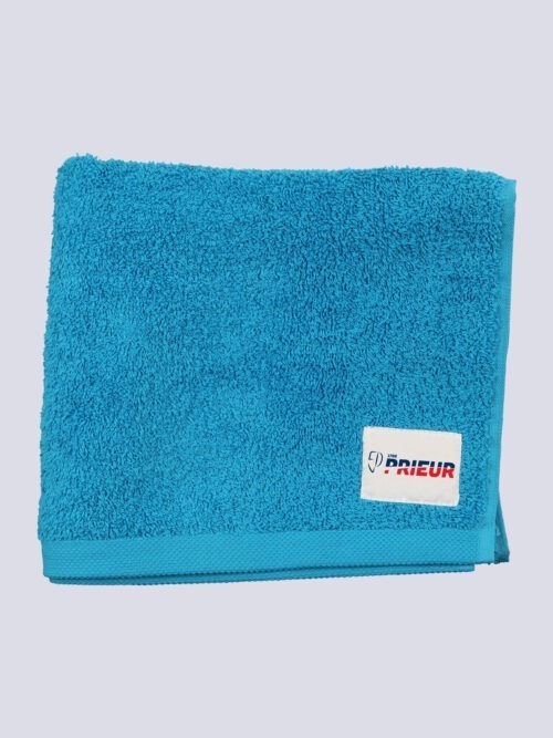 Blue terry towel