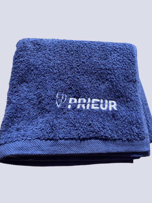 Blue terry towel