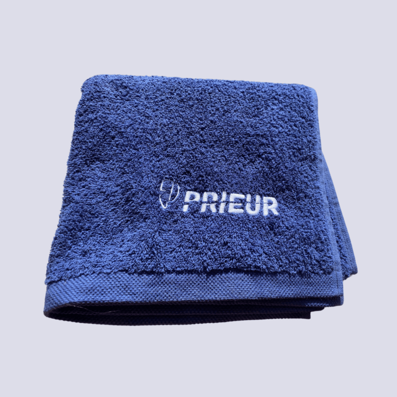 Blue terry towel