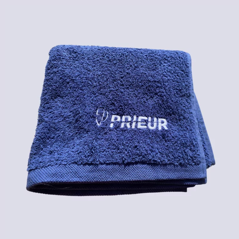 Blue terry towel